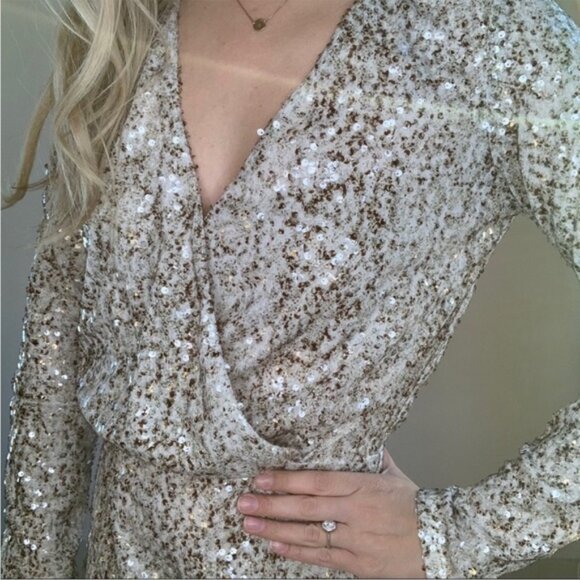 Victoria's Secret Moda Mini Dress Sequins Long sleeve Snake print Y2k 00s XS - Picture 5 of 16